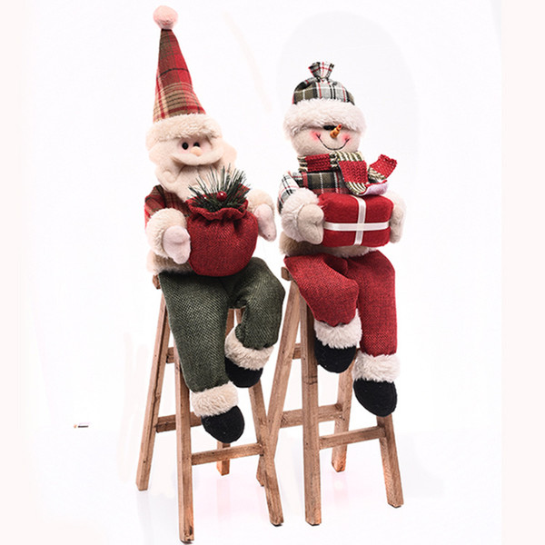 Cartoon Buf Christmas Decoration Supplies Christmas Santa Claus Decor Ornaments Crafts Accessories Christmas Gift 2017