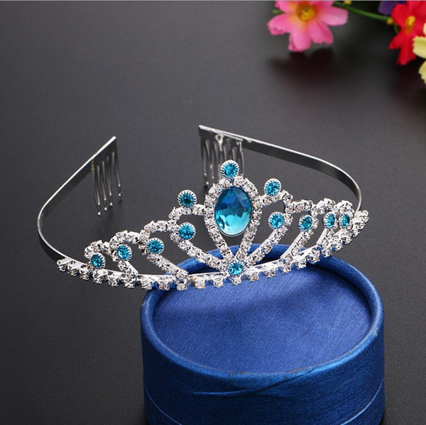 Baby Rhinestone Crown Headband Girls Princess Crystal Crown Diamond Hairband Women Headwear Kid Hair Band Accessories