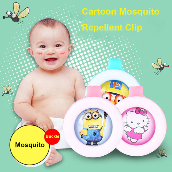 Anti-mosquito Button Cute Cartoon Mosquito Repellent Clip Adults Kids Summer Non-toxic Mosquito Repellent Buckle Pest Control OTH695