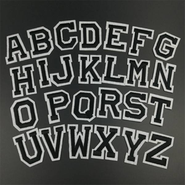 10pcs/set Cloth Paste Alphabet Letter Patch Embroidered Iron On Patch For Clothing Badges Paste DIY Sewing Accessories