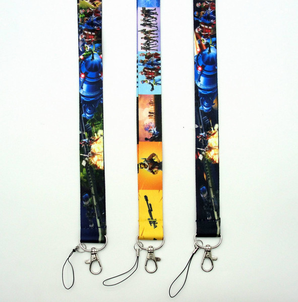 Game Fortnite Neck Lanyard ID Badge Key Holder Chain BATTLE ROYALE Game keychain Holder Hang Rope Lariat Lanyard Toys Keyring gifts sale
