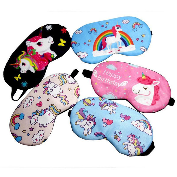 Cartoon Unicorn Eyepatch Fashion Cute Unicornio Shade Eyeshade Travel Portable Sleep Mask Eyes Care Tools Novelty Gift