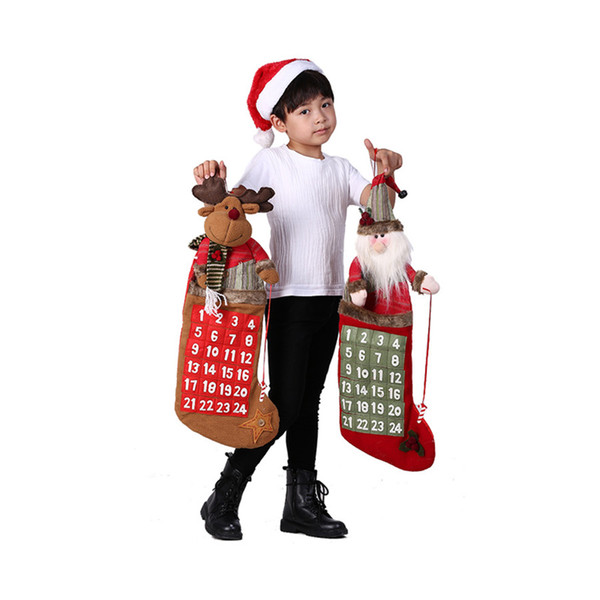 Christmas Decoration For Home Christmas Advent Calendar Santa Claus Snowman Gift Bags Xmas Gift For Kids Christmas Pendant