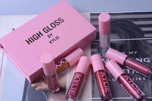 Hot sell high gloss lipstick 6pcs matter lipstick set pink box free shipping dhl
