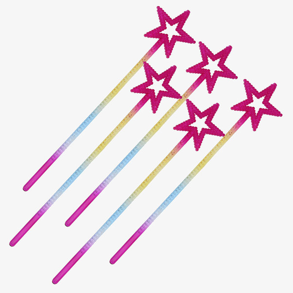 Hot sale Children Girl Princess Five pointed Star Fairy Wand Magic Sticks Cosplay Props Birthday Party Favors Gift