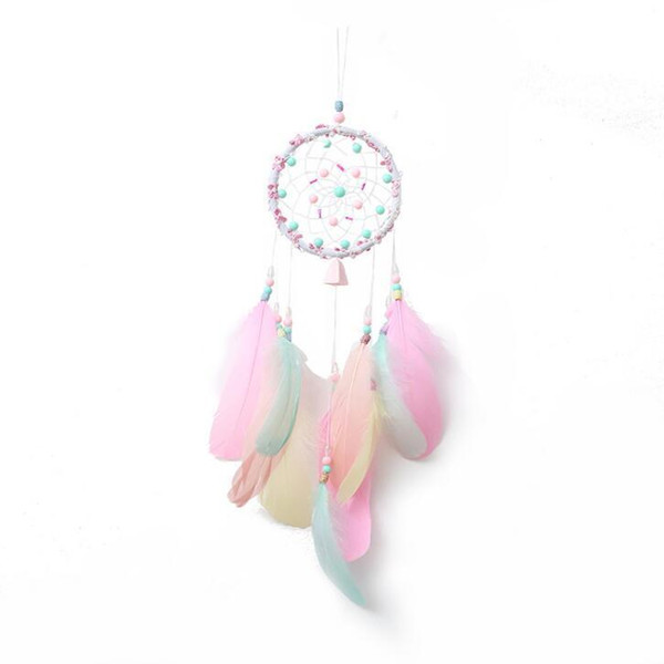 Colorful Dream Catcher Feathers Handmade Dreamcatchers Wind Chimes Wall Hanging Home Decoration Christmas Wedding Gift