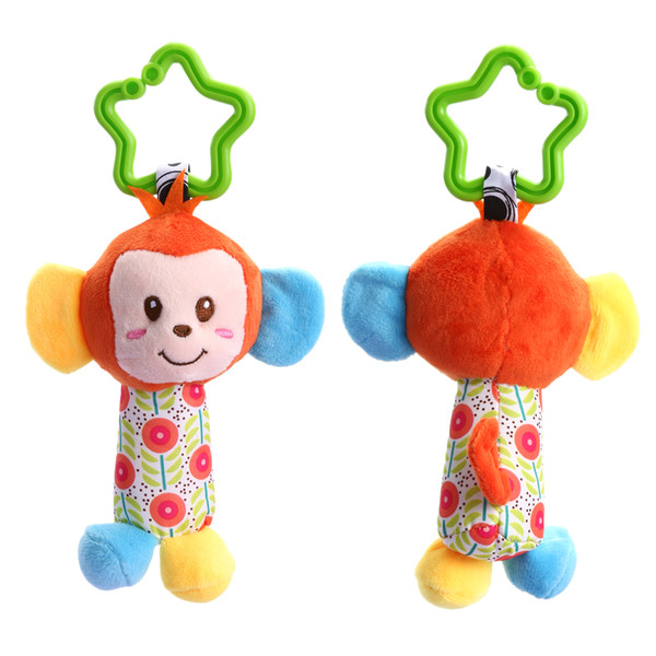 Baby Handbell Newborn Boys Girls Infant Soft Cute Animal Doll Handbells Developmental Baby Bells Toys