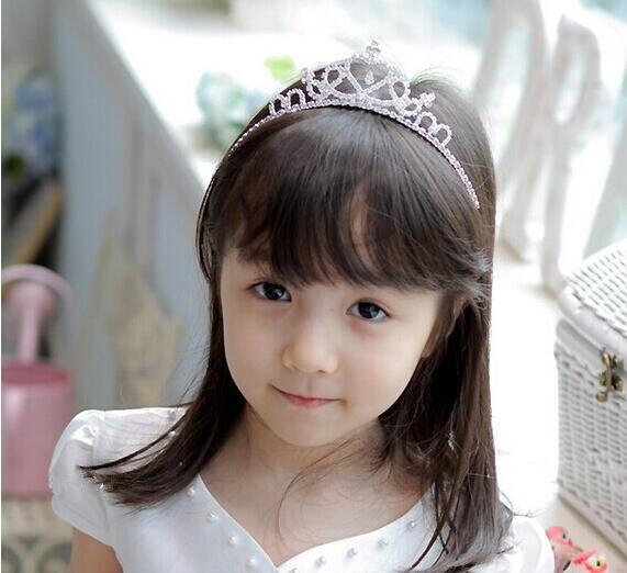 Wholesales new frozen children girls hair accessories Princess baby hair comb headband hair large peacock tail diamond crown