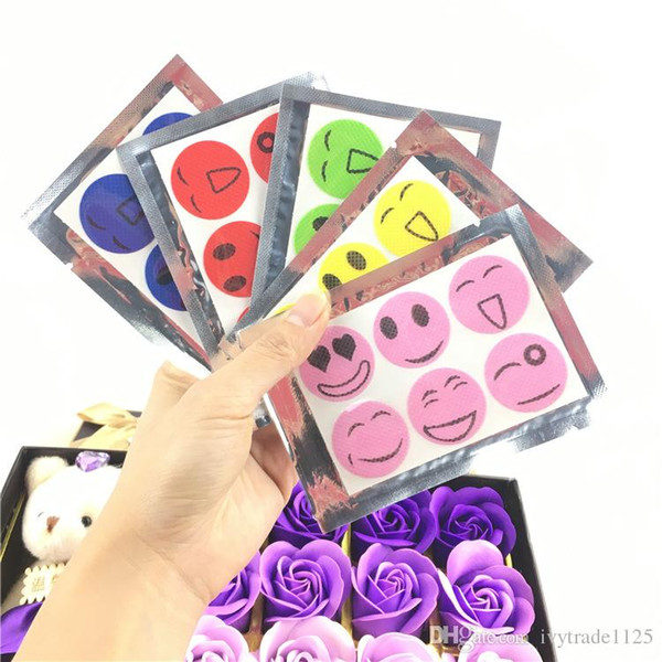 Mosquito Repellent Stickers emoji Nature Anti Mosquito Repellent Insect Repellent Bug Patches Smiley Smile Face Patches