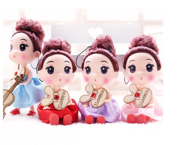 Korean version of 12cm confusingly Action figures baked sweet cakes decorated nude lol dolls mold enamel doll key pendant dolls kids toys