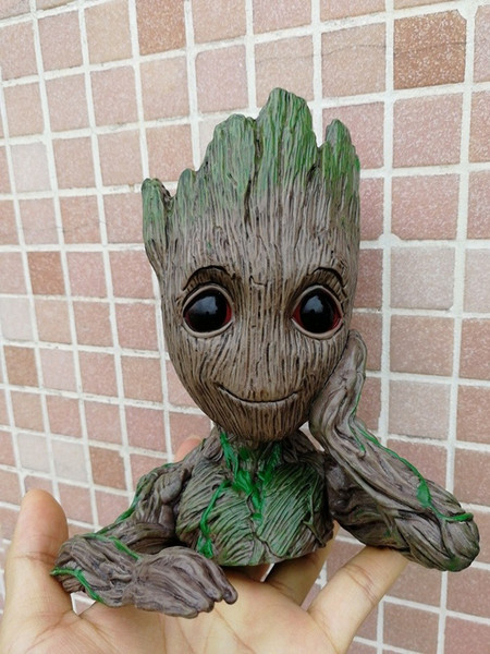 New Fashion Guardians of The Galaxy Flowerpot Baby Groot Action Figures Cute Model Toy Pen Pot Best Christmas Gifts For Kids