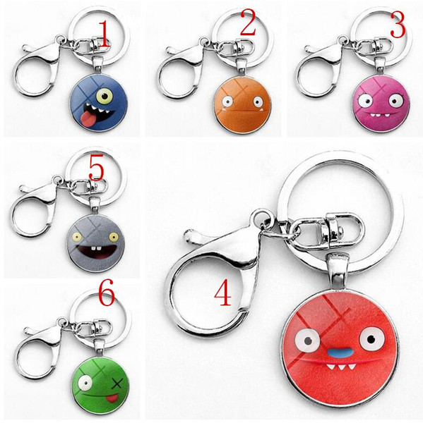 6 Styles Uglydolls Keychain Cartoon Uglydolls Key Ring Christmas Gifts for Baby Charms Uglydolls Bag Pendant Party Favor