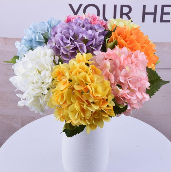 15 Colors Artificial Flowers Hydrangea Bouquet for Home Decoration Flower Arrangements Wedding Cartoon Accessories CCA11677 20pcs