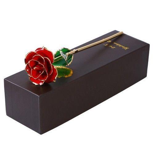 Blooming Roses 24K Gold Plated Flowers Lacquered Valentines Anniversary Gift Genuine Rose for valentine's day bithday Lovers day MMA1269