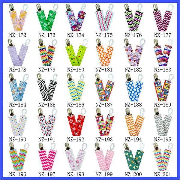 59 Color Baby Chevron Pacifier Clips kids toddlers Cartoon Spider-Man Safety Accessorie Baby Swings Baby Clips B