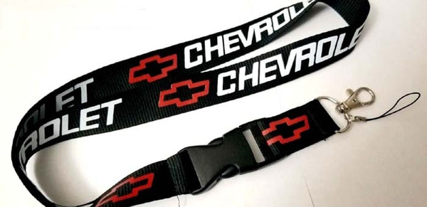 Hot! 10pcs Automobile wind CHEVROLET Lanyard Keychain Key Chain ID Badge cell phone holder Neck Strap free shipping