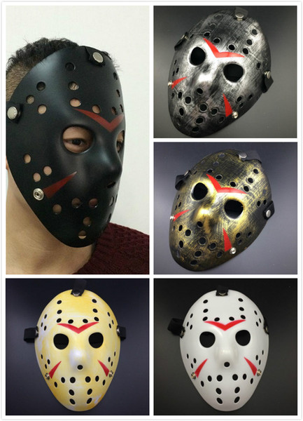14 designs Archaistic Jason Mask Full Face Antique Killer Mask Jason Friday The 13th Prop Horror Hockey Halloween Costume Cosplay Mask JC348