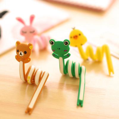 Fashion 3D Cartoon PVC Headphone Cable Tidy Wrap Cable Animal Wire Clip Tidy Earphone Winder Organizer Holder Cable Ties C1424