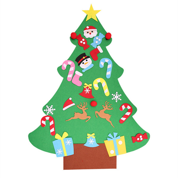 DIY Felt Christmas Tree New Year Gifts Kids Toys Artificial Tree Wall Hanging Ornaments Christmas Decoration for Home LE172