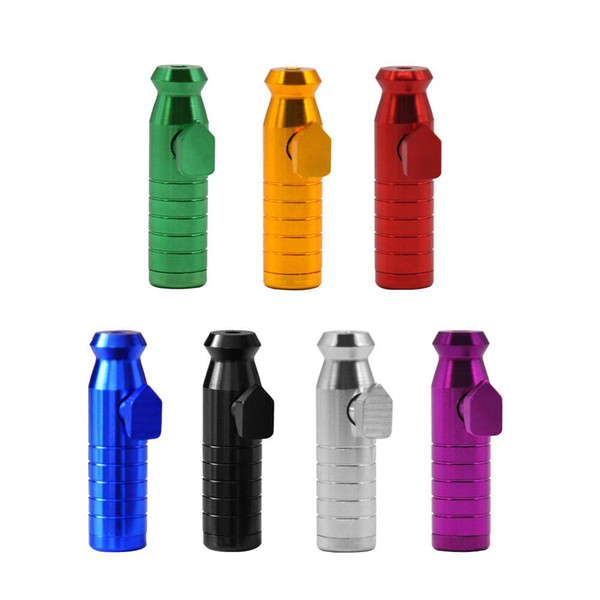 2019 New Multi Style Colorful Metal Snuff Bullet Shape Smoking Pipe Nose Aluminium Alloy Innovative Design Portable High Quality