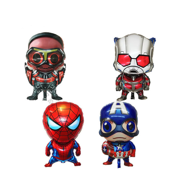 The Avengers 4 Figure Balloons Aluminum Foil Cartoon Balloons Kids Toy Captain America Iron Man Hunting Wild Goose Party Decros Gifts A51003