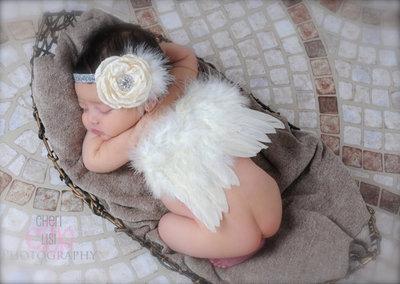4 styles infant photography Angel Wings Set Feather Butterfly Wings + Flowers headband sets baby newborn Photography Props Girls Accessories