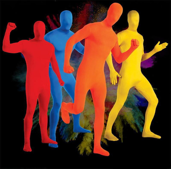 Costume Halloween Fancy Dress Stage black Person Decoration Morph Costume Adult Skin Suit Spandex Bodysuit Halloween Decoration Toys
