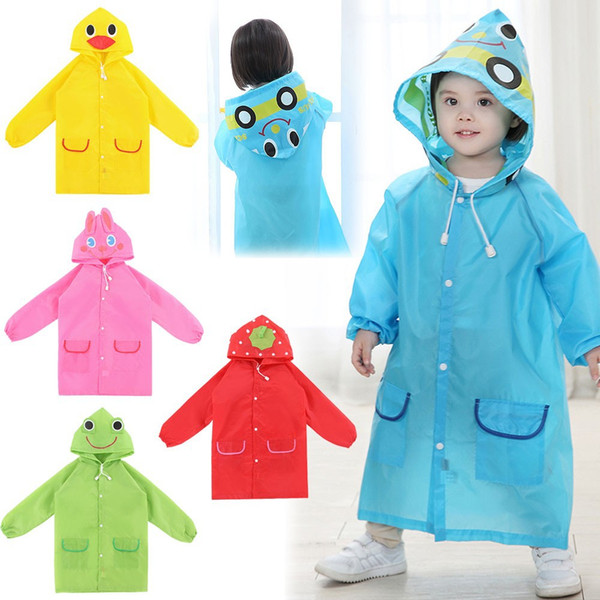 Outdoor New Cute Waterproof Kids Rain Coat For children Raincoat Rainwear/Rainsuit,Kids Animal Style Raincoat ZA0170