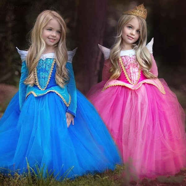 PrettyBaby 2018 wholesale baby girls frozen dress Sleeping Beauty Princess Dress Aurora Princess Dress Cosplay Dresses Christmas