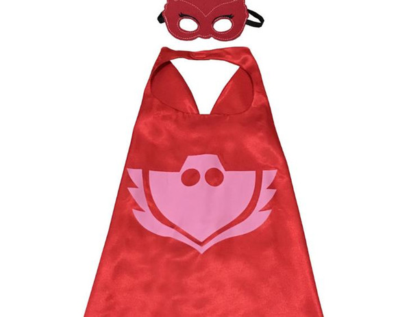 owlette Double layer Children catboy Cape with Mask kids Cosplay Capes Mask for Christmas Halloween Cosplay Prop Costumes B510