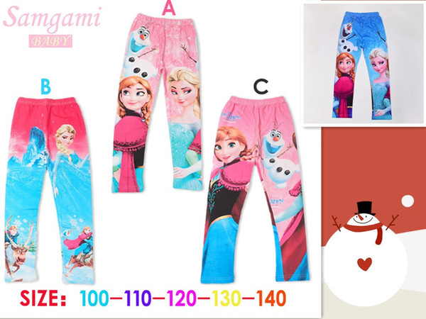 girls frozen leggings tights for children girls winter pants leggins cotton 5pieces/lot high quality free shipping