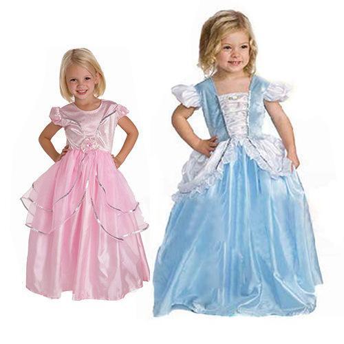 2015 Hot Sale Europe and American Style Frozen Cinderella princess dress trade new Children girls dress A0703