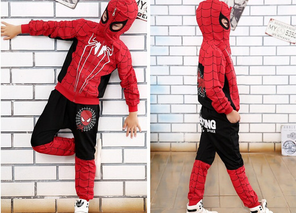 New Spiderman Baby Boys Clothing Sets Cotton Sport Suit For Boys Clothes Spring Spider Man Cosplay Costumes KIds Clothes Set