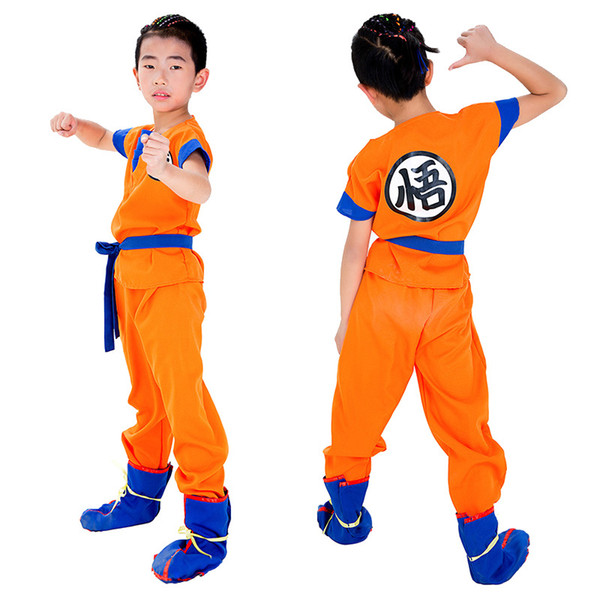 Hot Sale New arrival Dragon Ball Z Son Goku Cosplay Clothes Cotsume Siamese Clothes For Kids HalloweenDance Party Cartoon Clothing