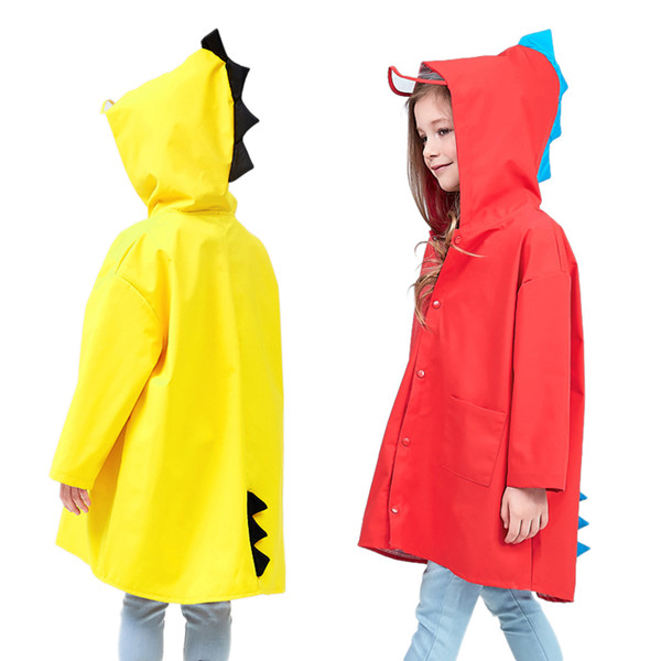 Cheap Wholesale Cute Small Dinosaur Waterproof Polyester Rain Coat Children Windproof Poncho Kindergarten Student Baby Raincoat