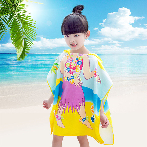 4 styles Mermaid bathrobe Kids Robes cartoon animal shark Nightgown Children Towels Hooded bathrobes cloak Cartoon Clothing mk0413