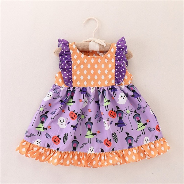 INS children's wear Halloween children's dress children's clothing pumpkin ghost head print Cartoon Clothing For Halloween
