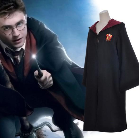 Harry Potter Robe Gryffindor Cosplay Costume clothes for Kids Adult Harry Potter Robe Cloak Halloween makeup clothing