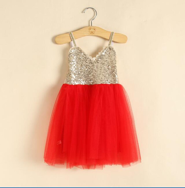 High quality New Summer Girl Dress Front Back Both Sequins Gauze Ballet TUTU Dress Performance Dress 2-7Y free shipping