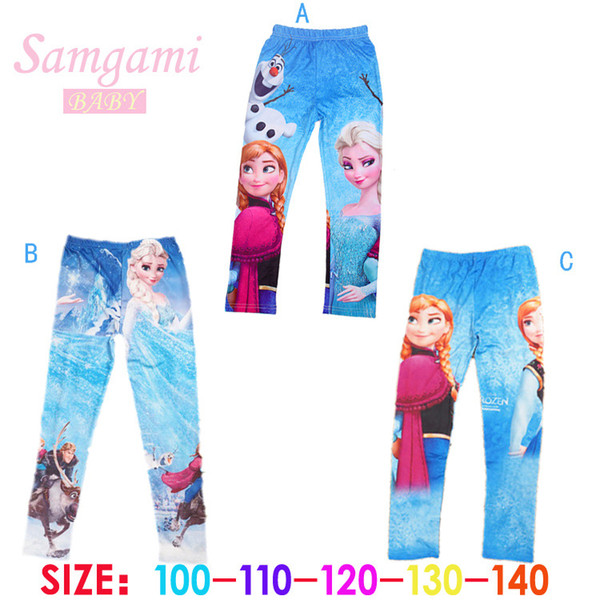 Spring Autumn Baby Girl Leggings Frozen Legging Cotton Legging frozen costume kids baby brand clothing kids Pencil Pant kids pants