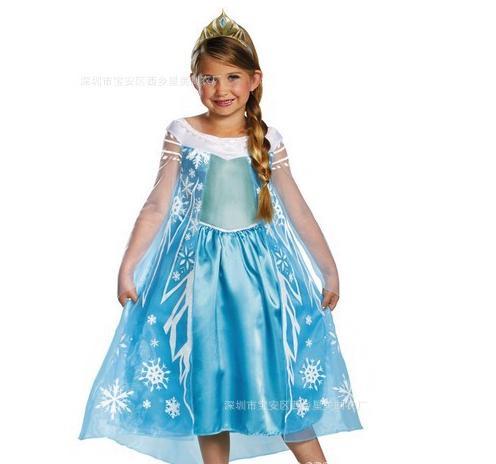 Girl Princess Dress girls Costume princess Dress Christmas Halloween Party Girl Cosplay Dress 5 p/l