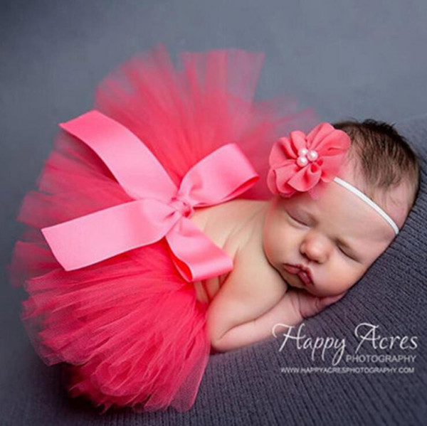 Newborn photography props tutu skirt sets baby photo props ball skirt princess baby costume photography bowknot newborn photo