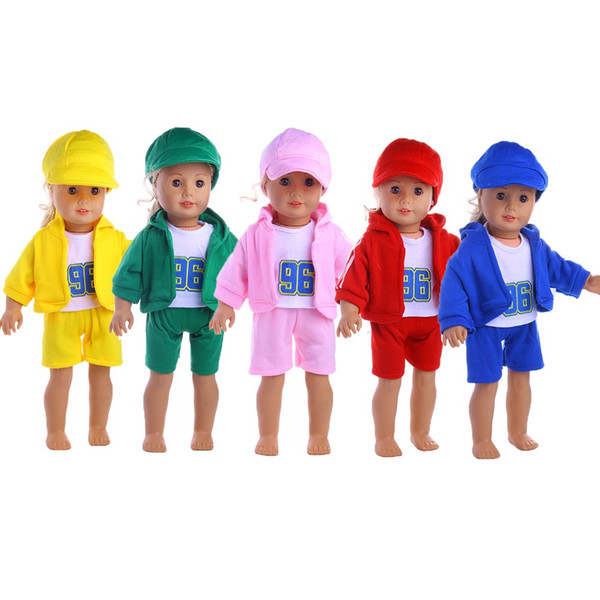 HOT 4Pcs/1set Doll Clothes for 18