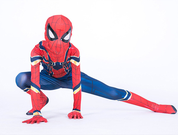Hot Sale New arrival The Avengers Spider Man Cosplay Clothes Cotsume Siamese Clothes For Kids HalloweenDance Party Cartoon Clothing