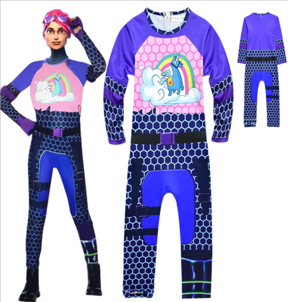 Girls' cross-dressing children's bastion night fortnite children's Halloween costumes(6pcs/lot)