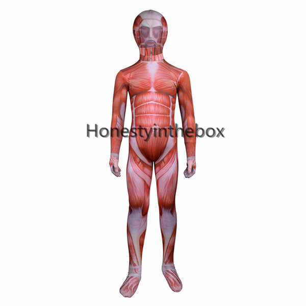 Children Attack On Titan Cosplay Sexy Costume Lycra Spandex Three Skin Tight Suit Halloween Full Body Zentai Suit