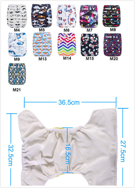 Wholesale Quality 10pc/pack Washable Infant Reusable Nappy Adjustable Baby Girl Boys Cloth Diapers Adjustable Diaper Covers Training Pants