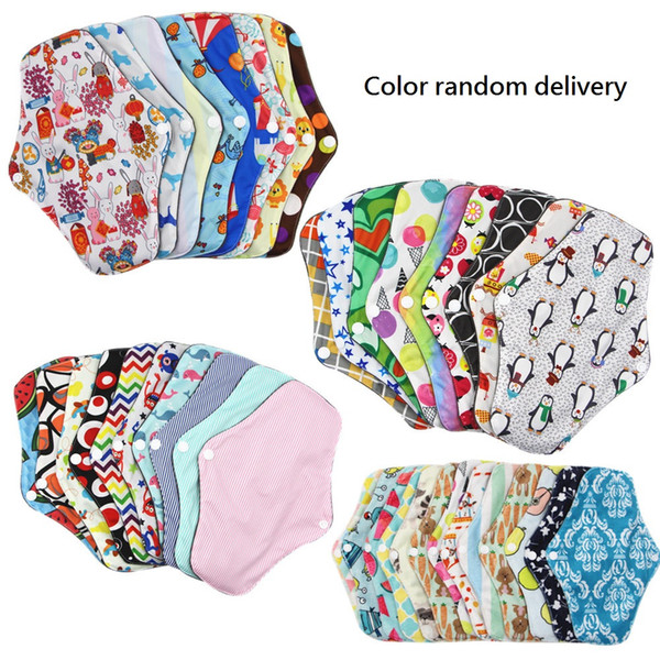 6 PCS Reusable Bamboo Cloth Hygiene Menstrual Panty Pad Washable Menstrual Pad Mama Sanitary Towel Feminine For Lady