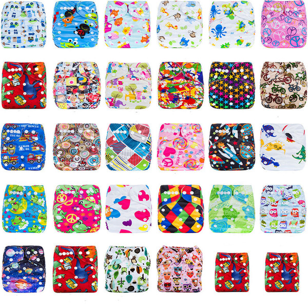 Infant cartoon print adjustable Swim Diapers Cover Cloth Reusable Leakproof baby Diaper Covers pants kids Bread pants 29 styles C4215