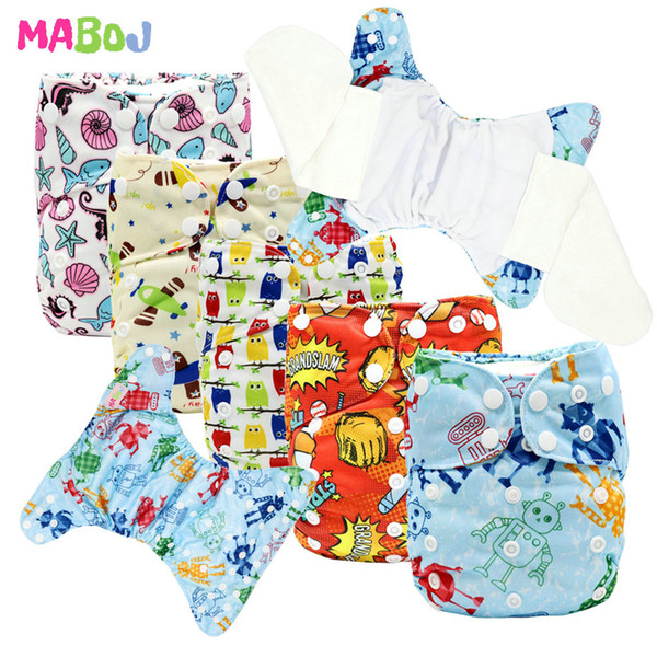 MABOJ Cloth Diapers Baby AIO Diaper All In One Washable Nappy Bamboo Waterproof Adjustable Nappy Reusable Nappies Wholesale New LY191205